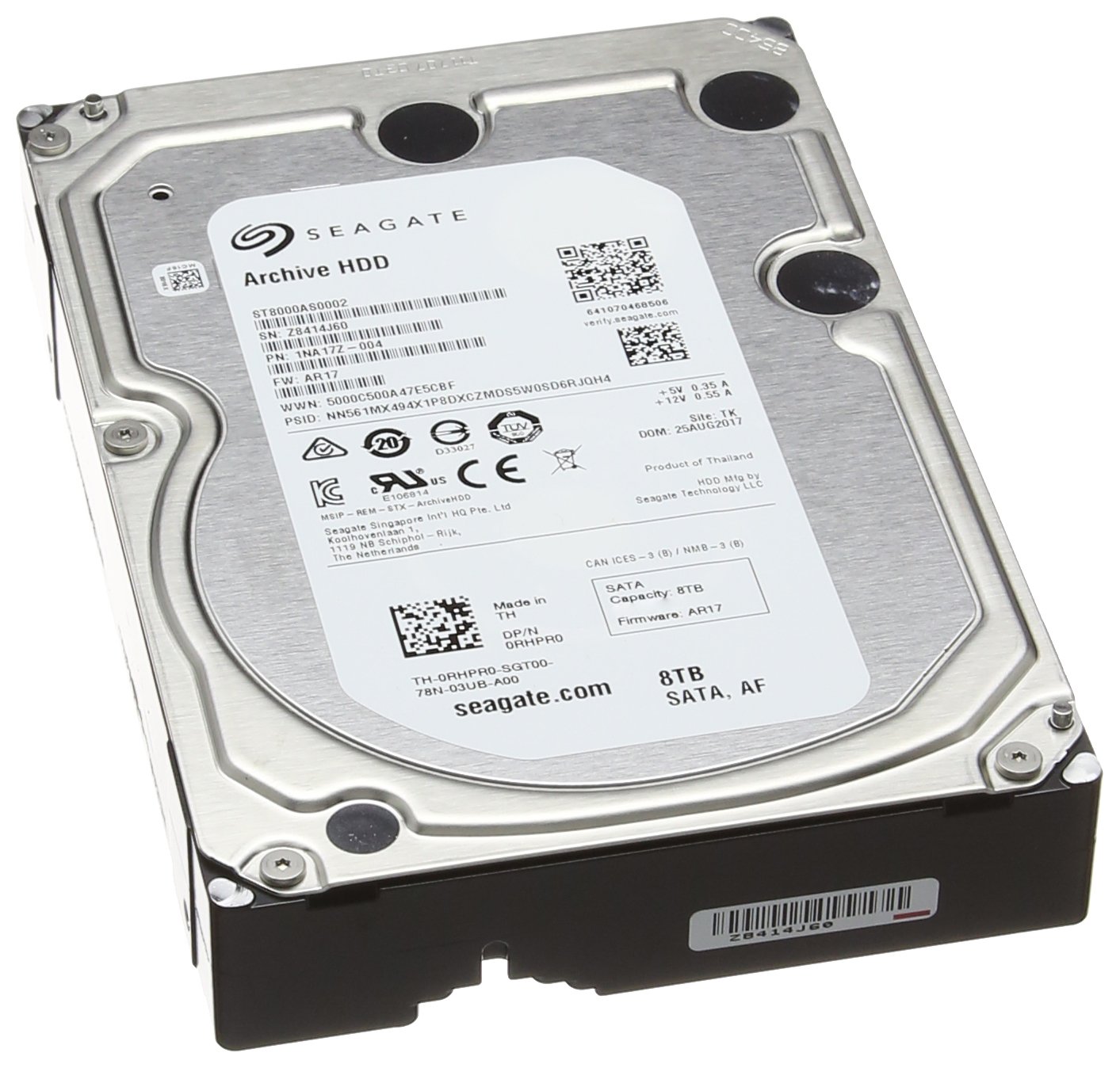 [動作確認済み]Seagate 8TB HDD 5445時間 Amazon.com: Seagate 8TB HDD : MAK_: Electronics